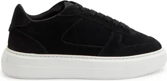 Cleens Court Panelled Suede Sneakers - Black - 45 (IT45 / UK11)