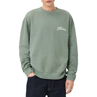 AllSaints Odyssey Logo Sweatshirt in Spring Green at Nordstrom, Size Xx-Large
