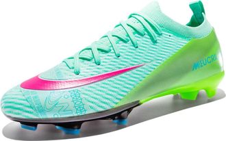 Generic Low-top Long-Staple Football Training Shoes for Both Men and Women, Spikes -- Blue Green., 6.5 UK