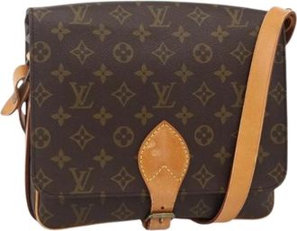 Louis Vuitton Pre-owned Vintage Cross Body Bag - Dames - Vintage Schoudertas - Bruin - ONE Size - Leer - Vintage