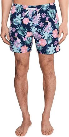 Chubbies The Tropic Like Its Hots 5.5 (Classic Lined Swim Trunks) Mens Swimwear Navy Floral : 2XL, Polyester/Spandex
