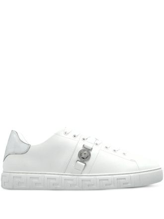 Versace Low-Top Sneakers In Silk And Nylon With Metallic Accents