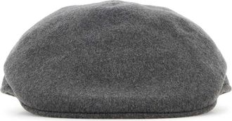 Borsalino Grey Cashmere Parigi Flat Cap