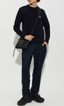 Moncler Straight-cut Trousers, Mens, Navy Blue
