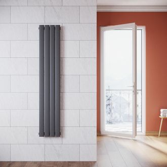 Elegant Lighting Elegant - Radiadores De Agua Caliente 1600 X 311 X 48 Mm,radiador De Sal&oacute;n Potencia 496 W,monocapa Vertical,conexiones Centrales G 1/2 - Antracita