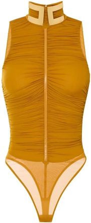 Elisabetta Franchi Dames, Tops, Geel, Maat: 2XL Jersey