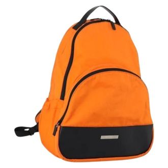 Gucci Pre-owned Backpacks, female, Orange, Size: ONE SIZE Pre-owned Nylon Backpack