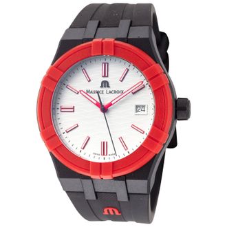 Maurice Lacroix Aikon Tide Quartz White Dial Mens Watch AI2008-04010-400-J