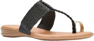 Andr&eacute; Assous Neo Toe Loop Sandal in Black at Nordstrom, Size 10