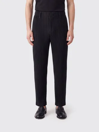 Homme Pliss&eacute; Issey Miyake Pantaloni slim fit plissettati Homme Pliss&eacute; Issey Miyake con chiusura a scomparsa