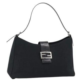 Fendi Pre-owned Vintage Schoudertas - Dames - Pre-owned - Zwart - Maat: ONE Size Katoen
