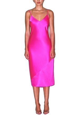 Fleur du Mal V-Neck Slip in Wild Pink at Nordstrom, Size X-Small
