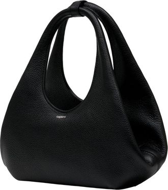 Coperni Womens Pebbled Leather Shoulder Bag Black Calfskin