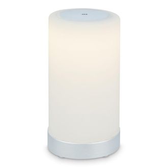 Briloner Lampada Da Tavolo A Led A Batteria, Dimmerabile, Vetro Lampada Da Tavolo A Led Senza Fili, Funzione Touch, 3.300k Bianco Caldo, Cromo Bianco Opaco, 24