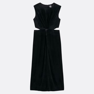 La Redoute Collections Soepele fluwelen maxi-jurk