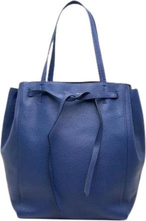 Celine Pre-owned Phantom Cabas Tote Bag - Dames - Vintage Shopper - Blauw - ONE Size - Leer - Vintage