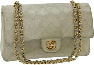 Chanel Pre-owned Vintage Schoudertas - Dames - Vintage Schoudertas - Beige - ONE Size - Leer - Vintage