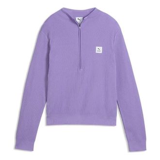 Puma (WMNS) PUMA x SAYSKY Half-Zip Performance T-Shirt Lavender Alert 528992-46