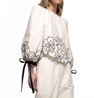 Kika Vargas Isabel Top In White