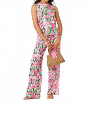 Lilly Pulitzer Anya Sleeveless Top In Putting Green Hannah Engineered