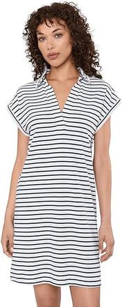 Vineyard Vines Margo Shirtdress Womens Dress Baystripe White/Navy : SM, Cotton/Spandex