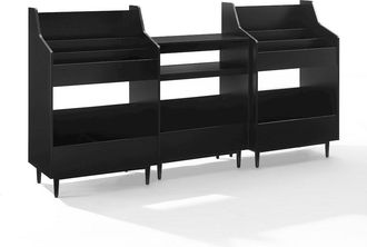 Crosley Furniture Liam 3-Piece Record Player Stand And Vinyl Storage Set