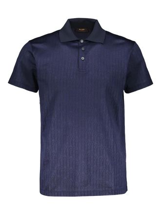 Moorer jacquard-logo polo shirt - men - Cotton - 56 - Blue