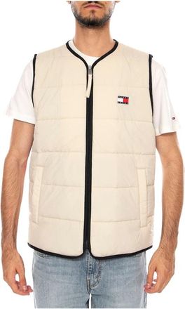 Tommy Hilfiger TJM Flag Quilted Vest - Heren - Bodywarmers - Beige - L - Polyester - Jassen