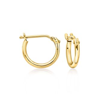 Ross-Simons Childs 14kt Yellow Gold Hoop Earrings