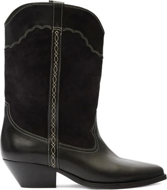 Isabel Marant x Duerto Stivali con inserto in pelle scamosciata e cuciture a contrasto - Nero