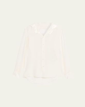 Maison Margiela Long-Sleeve Silk Shirt