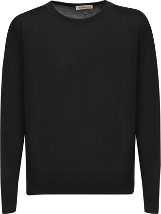 Blanca Vita Zwart Gebreide Kleding Elegantie voor Vrouwen - Dames - Ronde hals truien - Zwart - S - Truien & Vesten