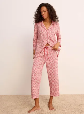 Miiyu Womens Comfortable trimmed pyjama set