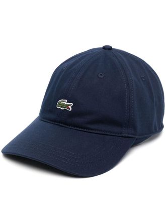Lacoste logo-patch curved-peak cap - unisex - Cotton - One Size - Blue