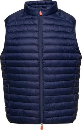 Save The Duck Blauwe Mouwloze Puffer Jas - Heren - Bodywarmers - Blauw - 2XS - Polyester - Jassen