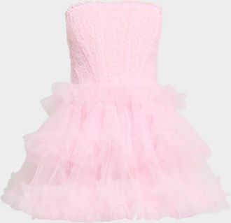 Aknvas Edel Strapless Cocktail Dress