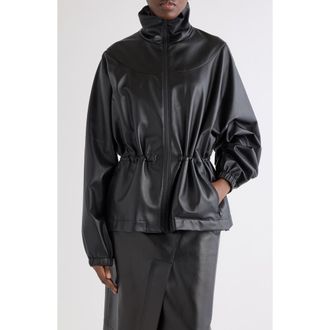 Givenchy Gathered Leather Jacket in Black at Nordstrom, Size 40