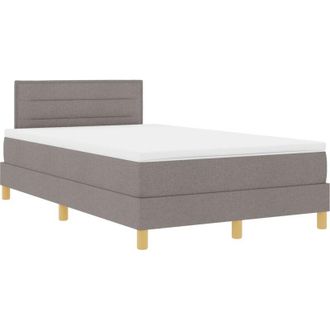vidaXL Vidaxl - Box Spring Bed with Mattress Taupe 120 x 200 cm Fabric