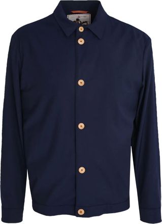 Luciano Barbera Giacca-camicia con bottoni - Blu
