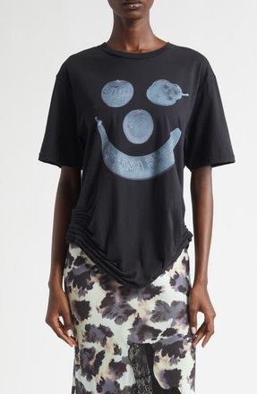 Collina Strada Katina Duo Storm Flower Drip Organic Cotton Graphic T-Shirt in Black Banana X-Ray at Nordstrom, Size X-Small