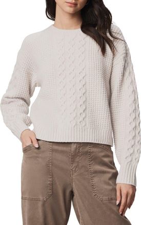 Splendid Celeste Cable Stitch Sweater in Pale Oak Ivory Heather at Nordstrom, Size X-Large