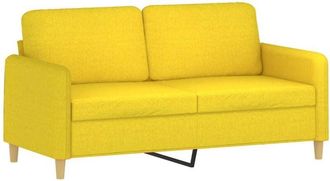 vidaXL Sofá de 2 plazas de tela amarillo claro 140 cm Vidaxl