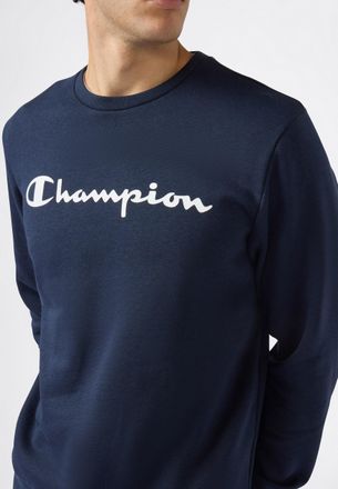 Champion Kapuzensweatshirt CHAMPION BASICS Fleece Crewneck Sweatshirt Large Logo, Herren, Gr. XXL (60/62), nny, ns, Obermaterial: 55% Baumwolle, 45% Polyester,