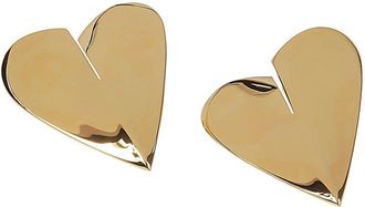 Alaia Le Coeur Heart-shaped Polished Earrings