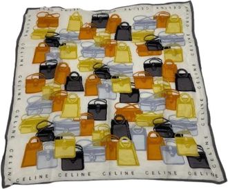 Celine Pre-owned Zijden Sjaal - Dames - Vintage Accessoires - Veelkleurig - ONE Size - Vintage