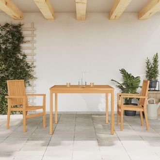 vidaXL Juego De Comedor Para Jard&iacute;n 3 Pzas Madera Maciza De Teca Vidaxl
