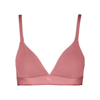 Puma B&uuml;gelloser BH PUMA PUMA WOMEN COTTON TRIANGLE BRALETTE, Damen, Gr. XXL, N-Gr, dusty pink, Single Jersey, Obermaterial: 88% Baumwolle, 12% Elasthan, BH