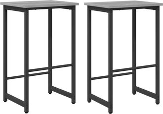 vidaXL Taburete De Bar 2 Uds. Sonoma Gris 40 X 32 X 64 Cm Vidaxl