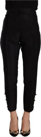 Dsquared2 Hoge Taille Skinny Broek Klassieke Stijl - Dames - Slim Fit Broeken - Zwart - S - Wol - Broeken