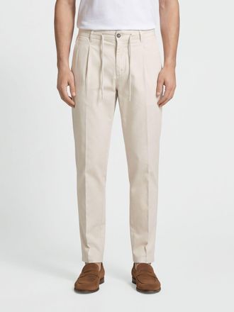 Eleventy Slim-Fit Stretch-Cotton Drawstring Trousers